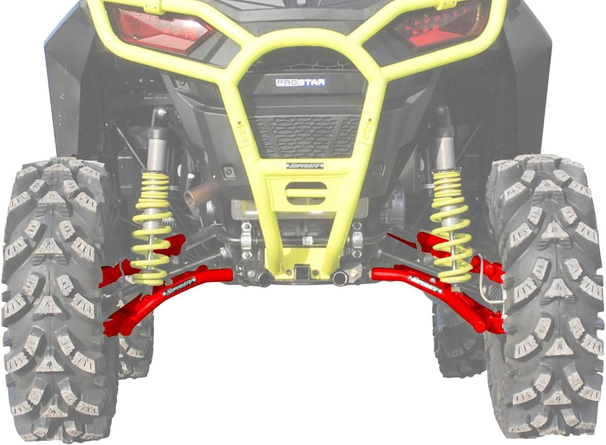 Red Rear Offset A-Arms for Polaris RZR S 900 / RZR 4 900 J22159