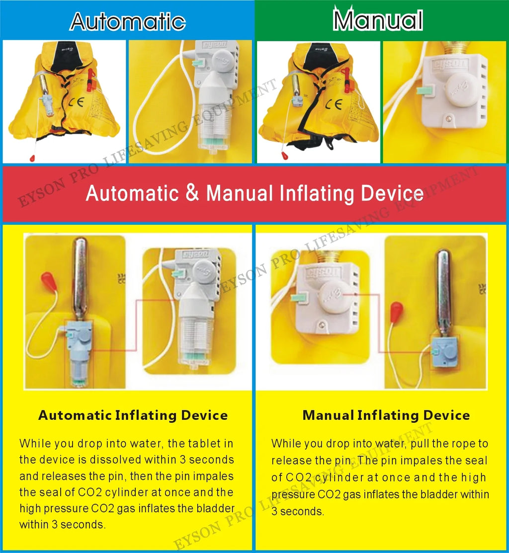 Manual Inflatable Life Jacket Life Vest PFD with Whistle Q90518