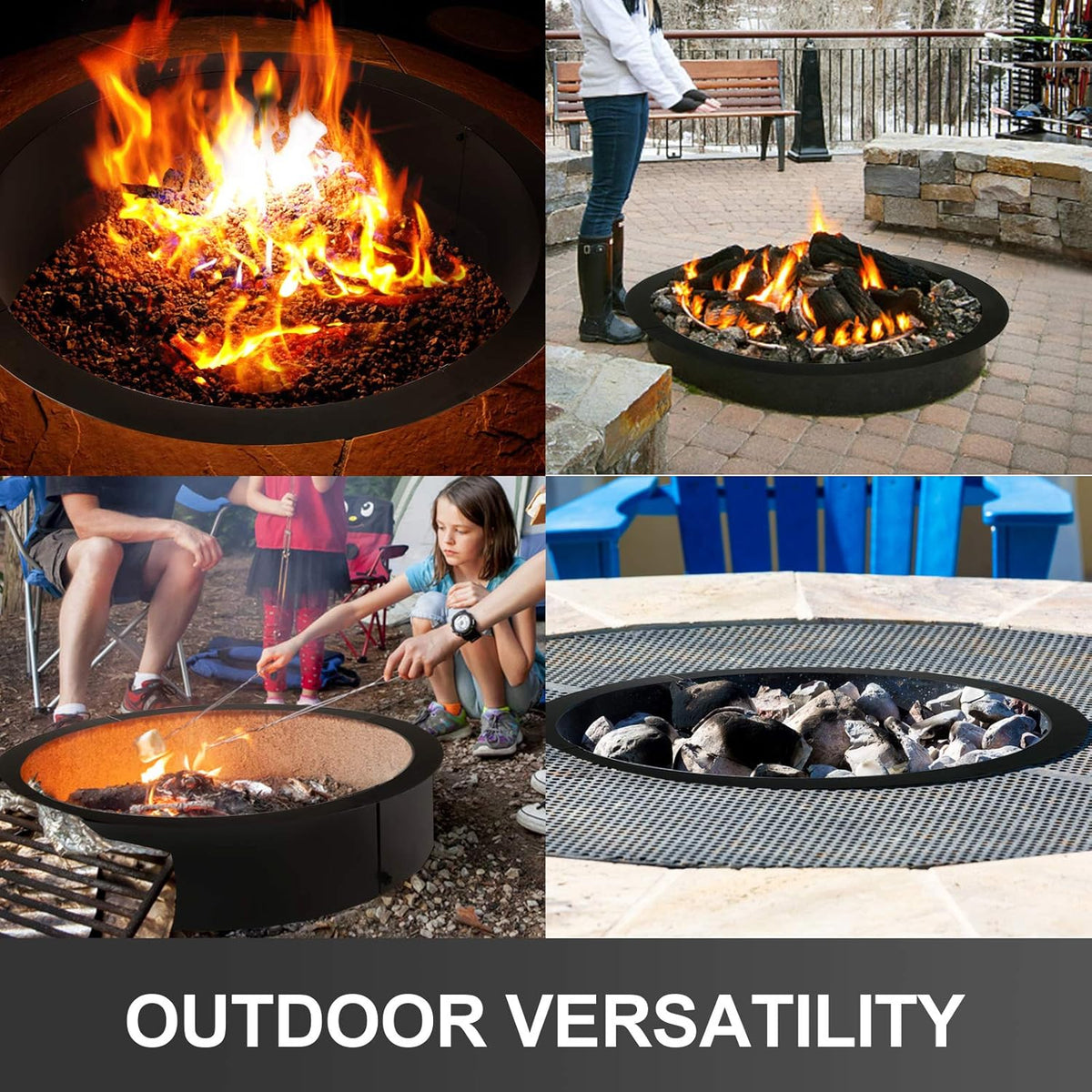 42 Inch Fire Pit Ring Heavy 2mm Steel H4685