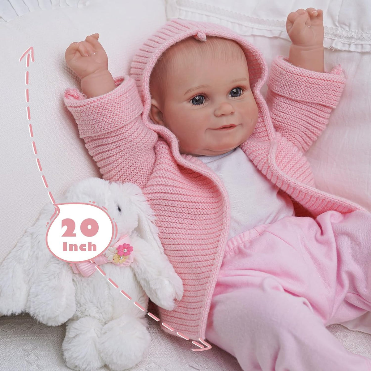 20 Inches Soft Body Realistic Reborn Baby Doll J442