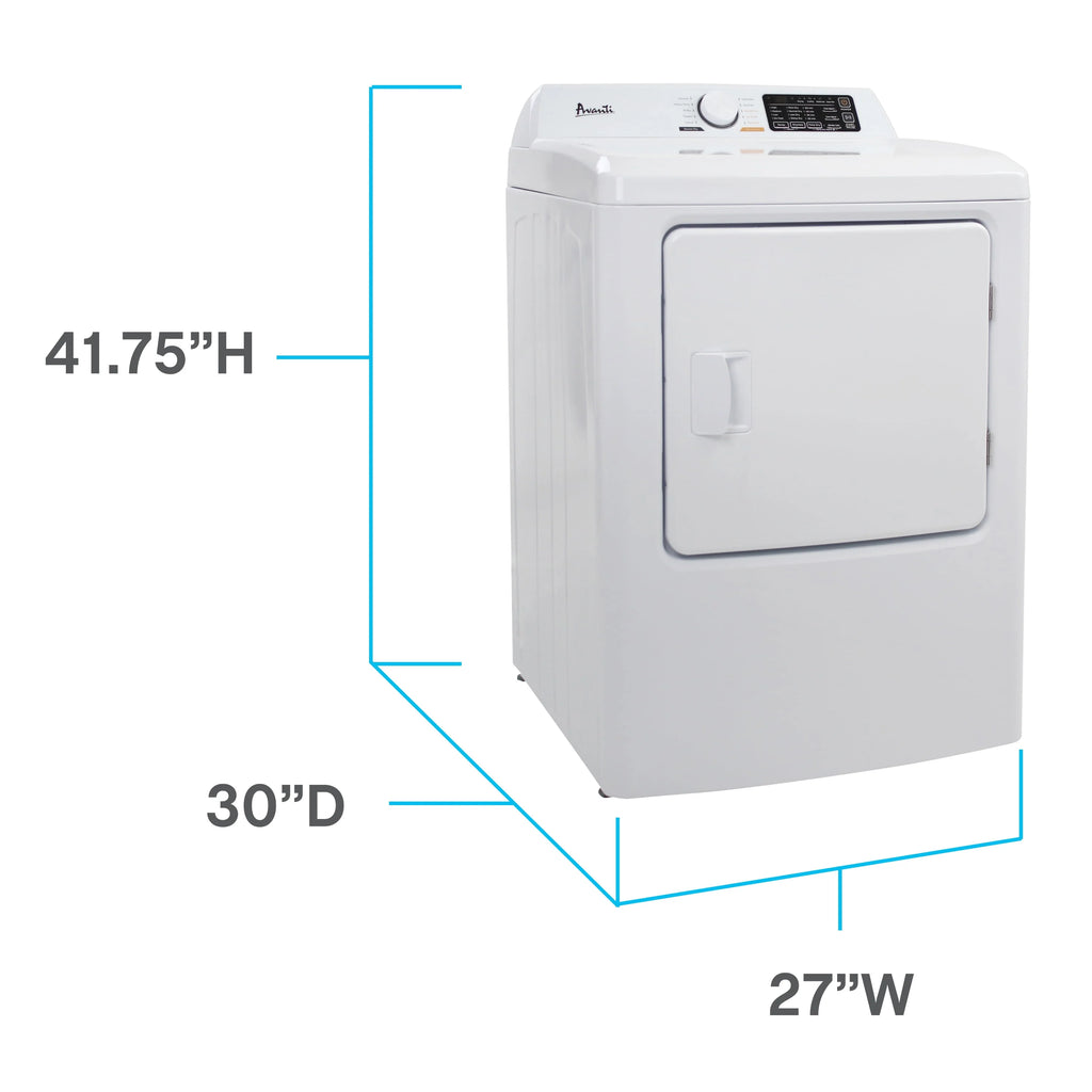 Front Load Electric Clothes Dryer 6.7 Cu. ft. White S526116