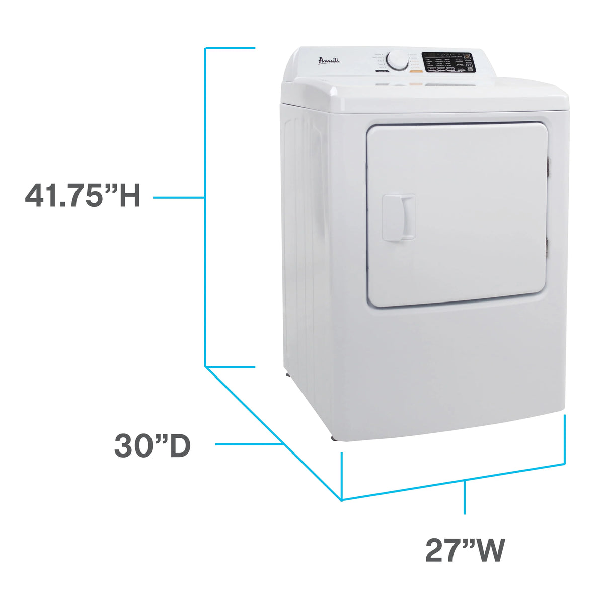 Front Load Electric Clothes Dryer 6.7 Cu. ft. White S526116