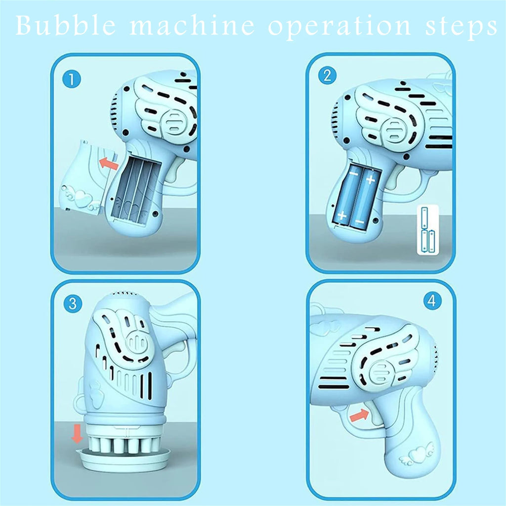Bubble Gatling Gun 23 Holes Automatic Bubble Blower V19729