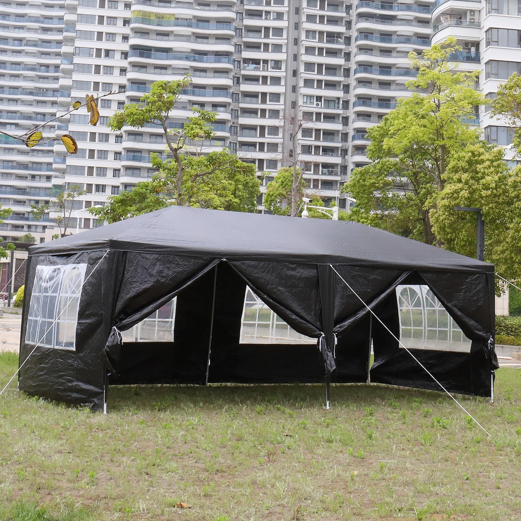 Black Waterproof Party Tent with 6 Removable Sidewalls K138