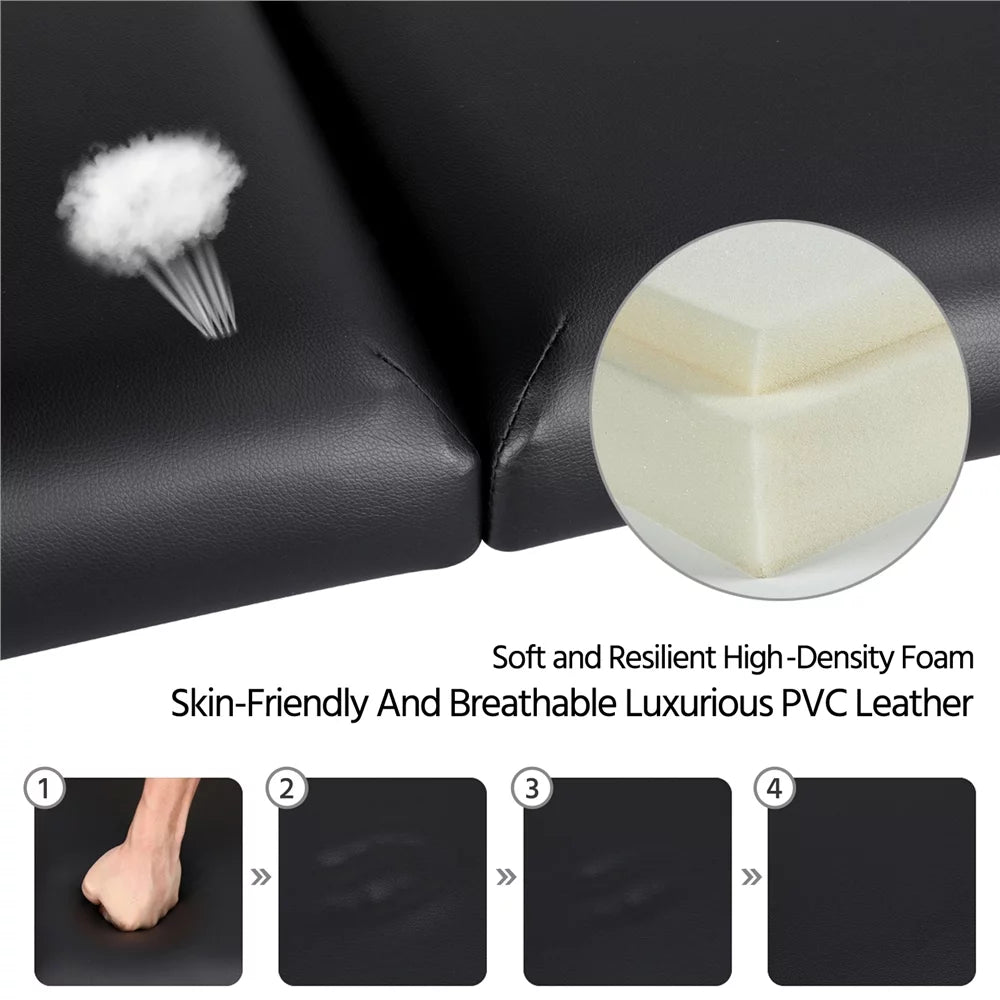27.6'' Wide Adjustable 3 Fold Aluminum Massage Table P6271