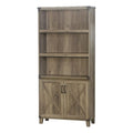 Rustic Oak 2-Door Engineered Wood Bookcase L209
