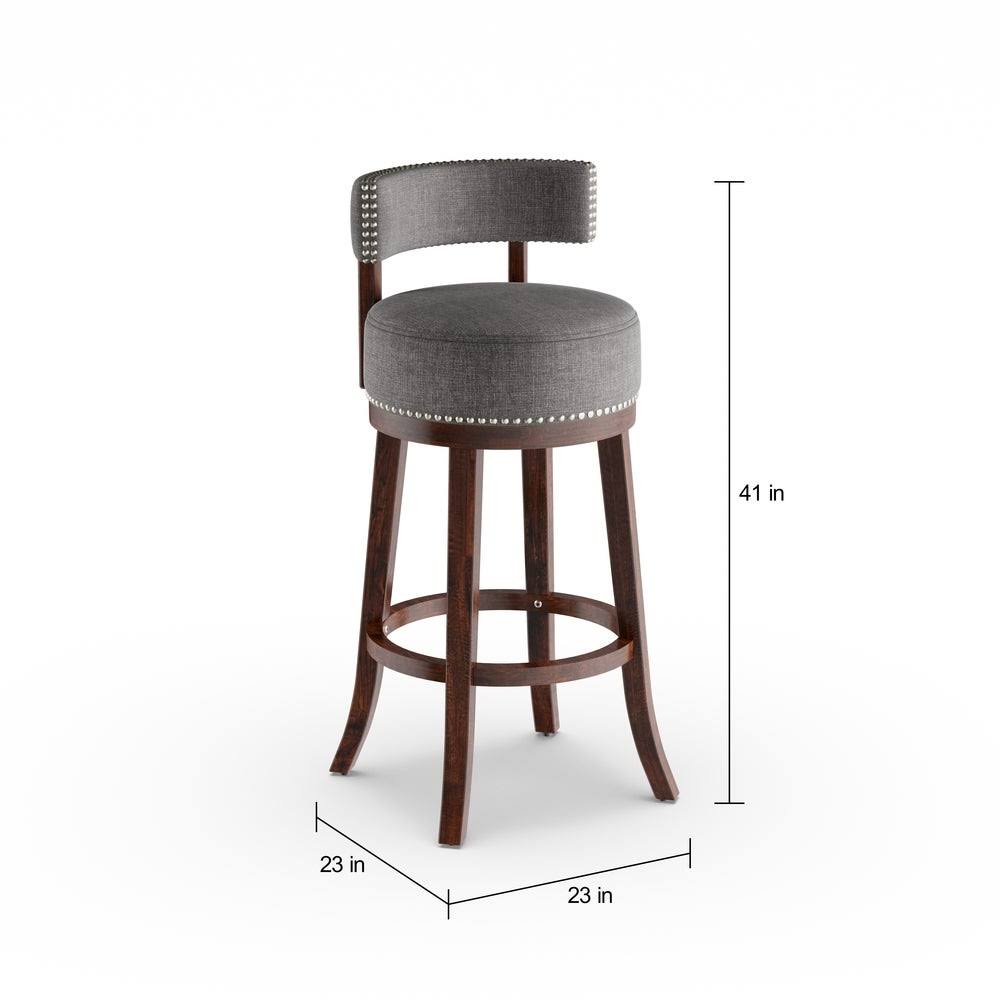 Beige Counter Height Swivel Barstool (Set of 2) V847153