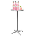 Round Pub Bar Table Stainless Steel Aluminum D623566