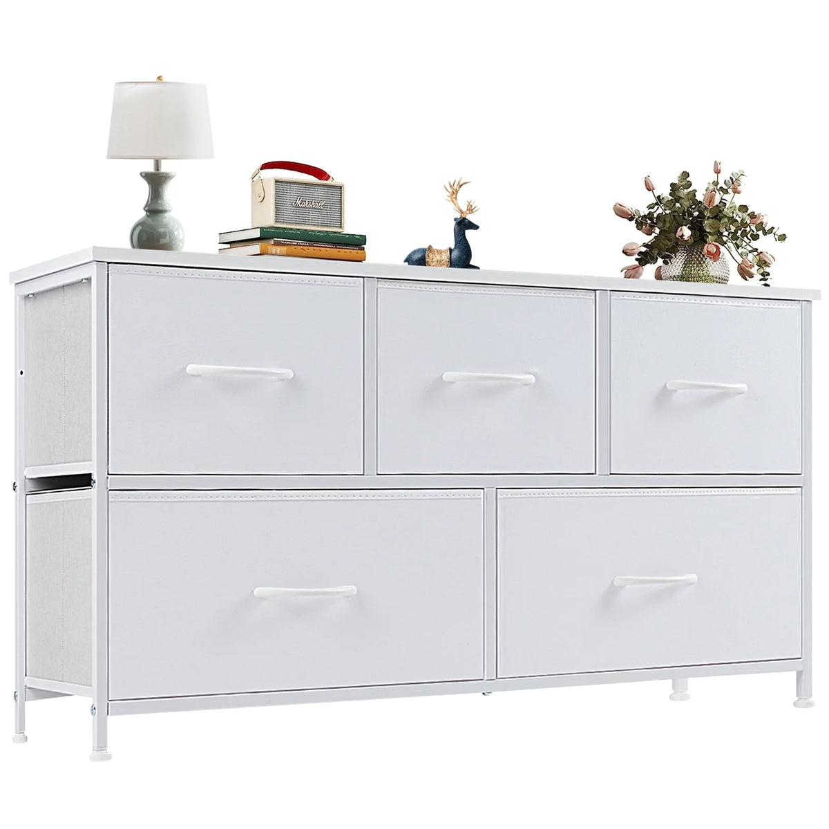Gray 9 Drawer Fabric Storage Dresser K132