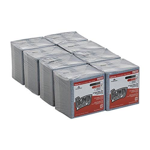 Medium Duty Airlaid 1/4 Fold Wipes, Blue, 50/Pack, 8 Packs/Carton O403