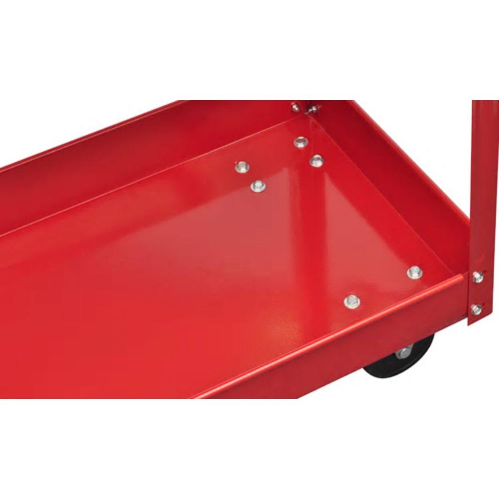 Red 2 Shelves Tool Trolley Cart B523
