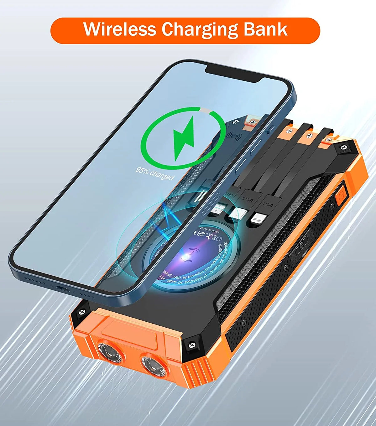 36000mAh Solar Power Bank Qi Wireless T22517