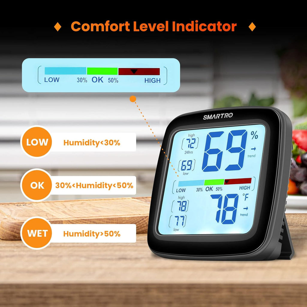 Professional Digital Hygrometer Indoor Thermometer Humidity Gauge Y9954