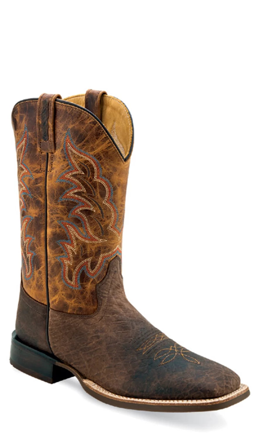 Burnt Dark Brown Leather Cowboy Boots Y825