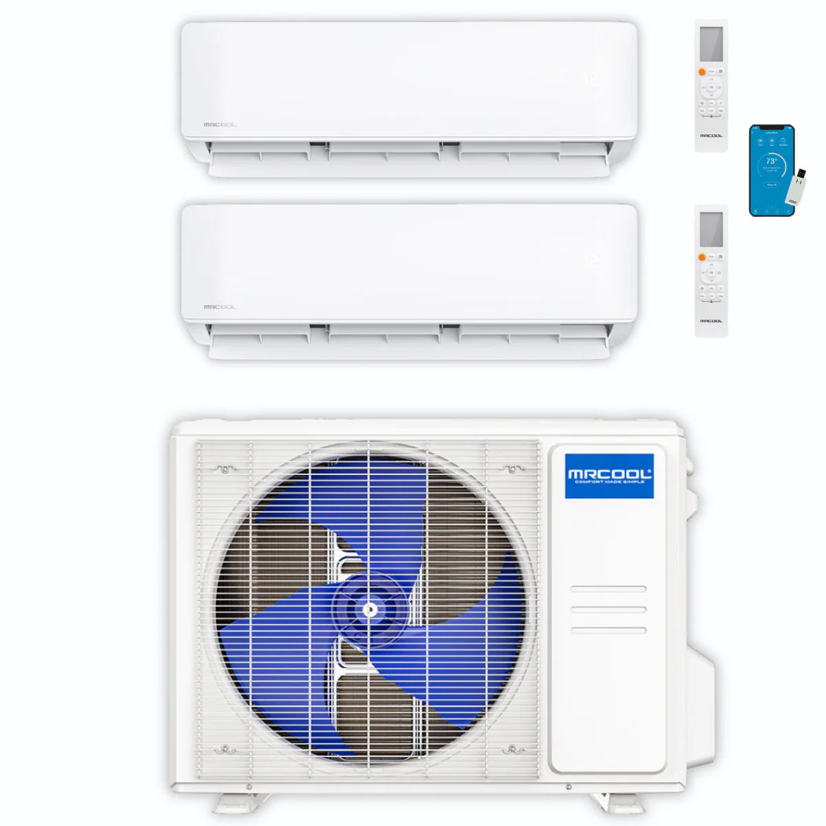 21,000 BTU 2 Zone Ductless Air Conditioner and Heat Pump X5015