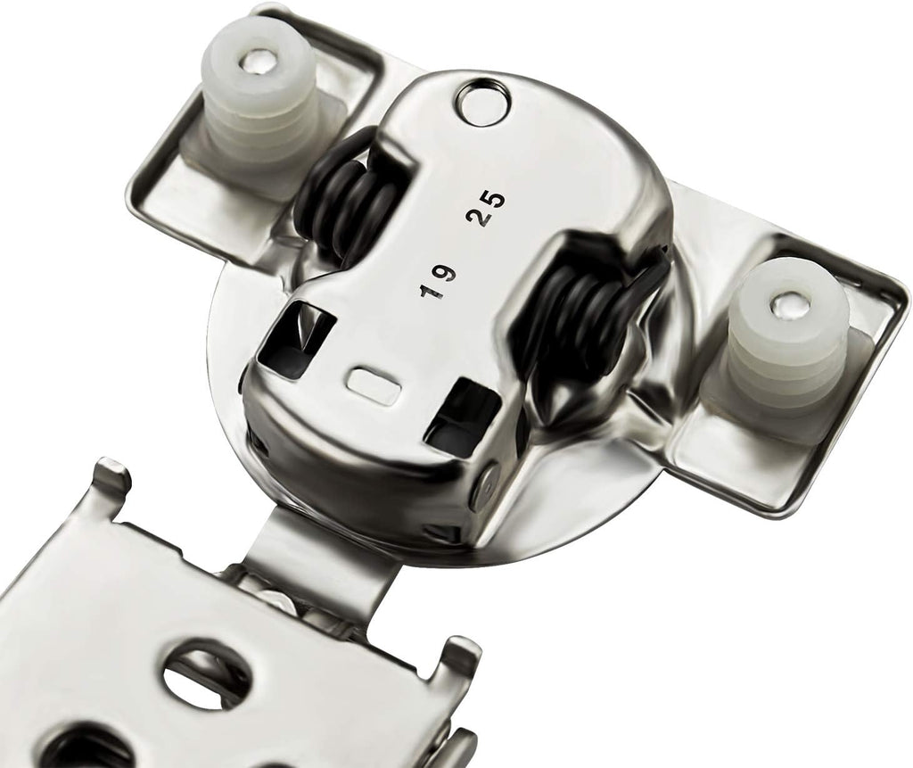 12 Pack 6 Pairs 1/2 inch Overlay Soft Close Satin Nickel Stainless Steel Concealed Hinges H354