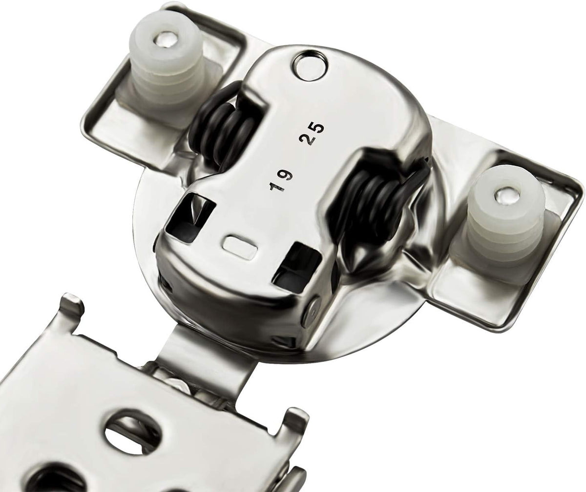 12 Pack 6 Pairs 1/2 inch Overlay Soft Close Satin Nickel Stainless Steel Concealed Hinges H354