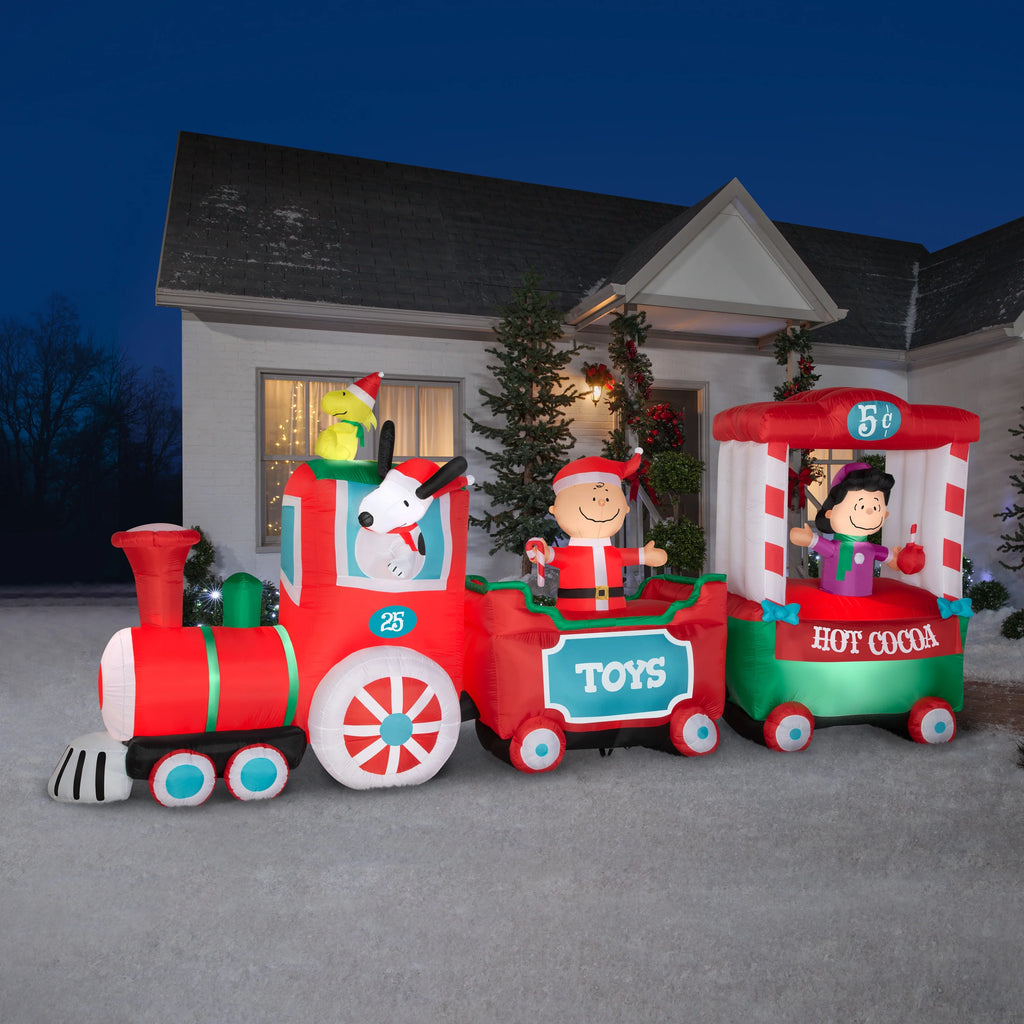 Christmas Airblown Inflatable Train Scene, 7.5 ft Tall, Multi H426647