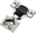 12 Pack 6 Pairs 1/2 inch Overlay Soft Close Satin Nickel Stainless Steel Concealed Hinges H354