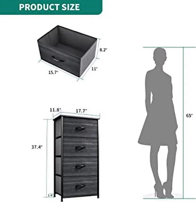 4 Drawer Fabric Storage Dresser R4042