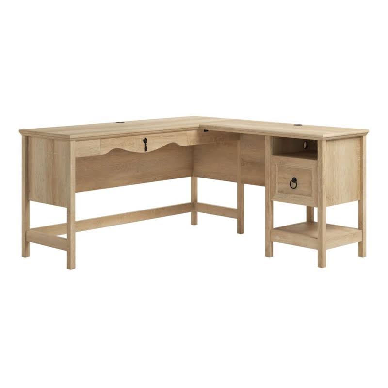 Orchard Oak L-Shaped Desk with File Drawer A769