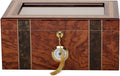 Bubinga and Walnut Burl Wood Cigar Humidor with Spanish Cedar Z544
