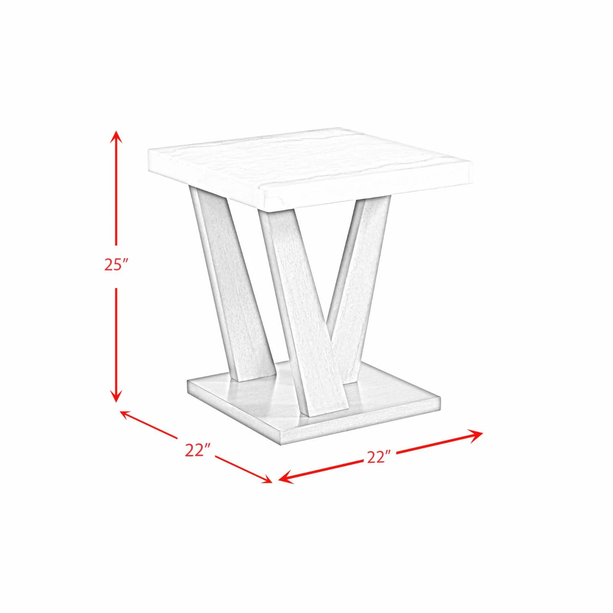 Gray Square End Table O619240