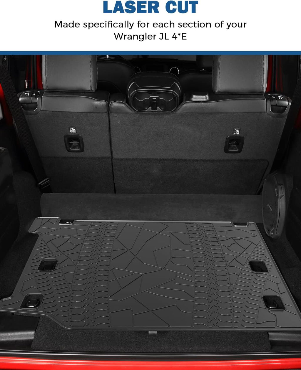 All-Weather Waterproof Trunk Mat Cargo Liner for Wrangler JL 4XE 2021 2022 4 Door Z696
