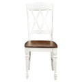 Off White Wood Dining Chair Pair S3457