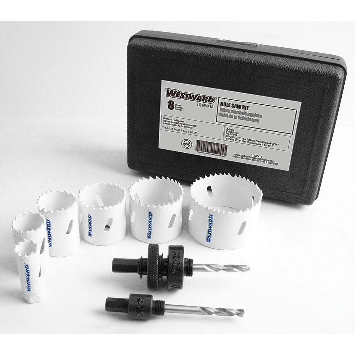 8 Pcs Bi-Metal Hole Saw Electrical Kit E312