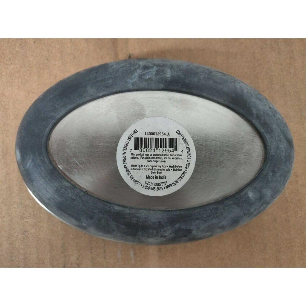 Oval Cat Dish with Rubber Bonded Bottom W32725