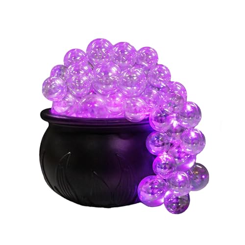 Black Plastic Cauldron Candy Bowl with Stand Y618