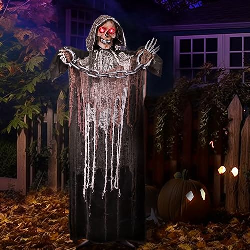 67" Life Size Animatronics Grim Reaper with Chain F689973