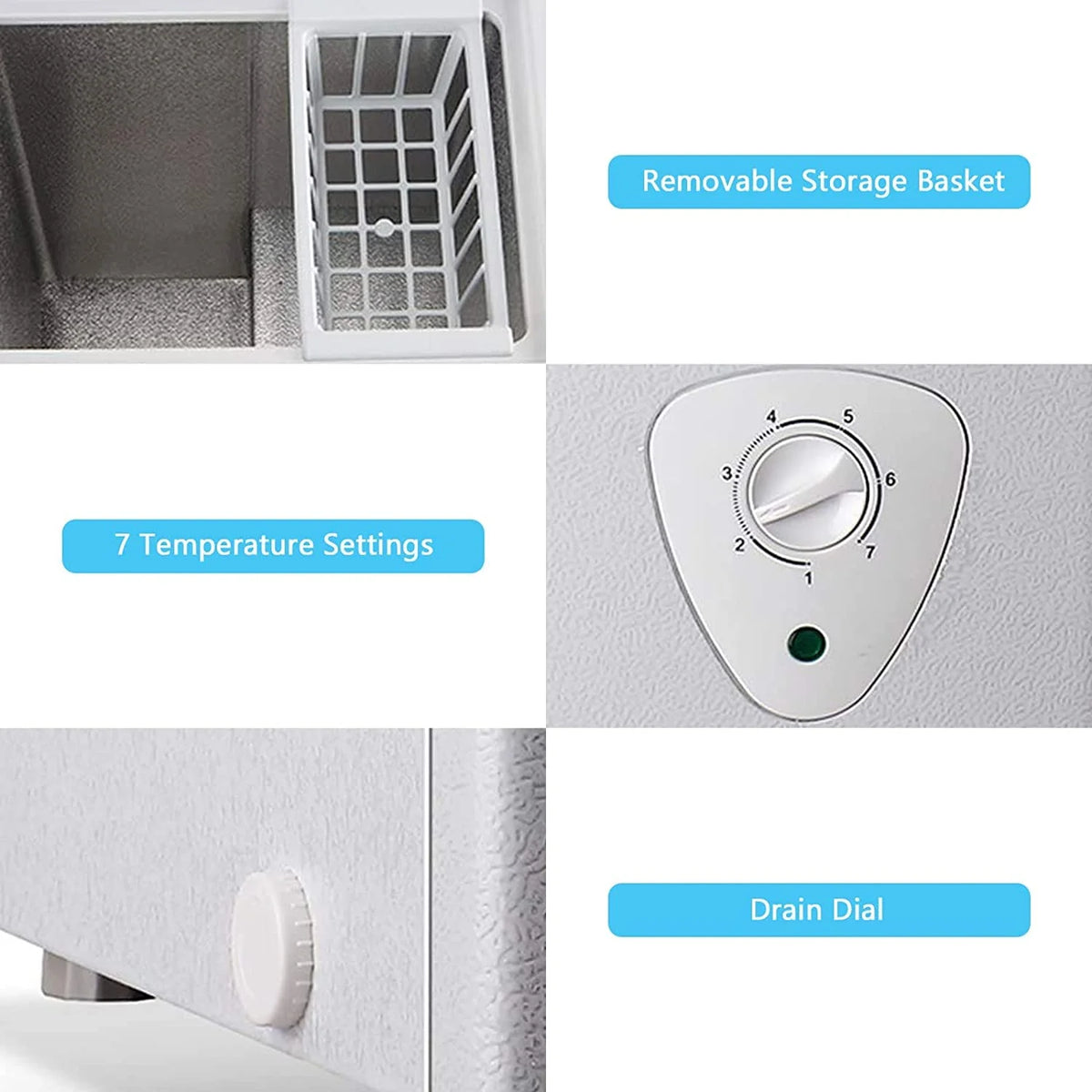 5.0 Cubic Chest Freezer with Removable Storage Basket J159