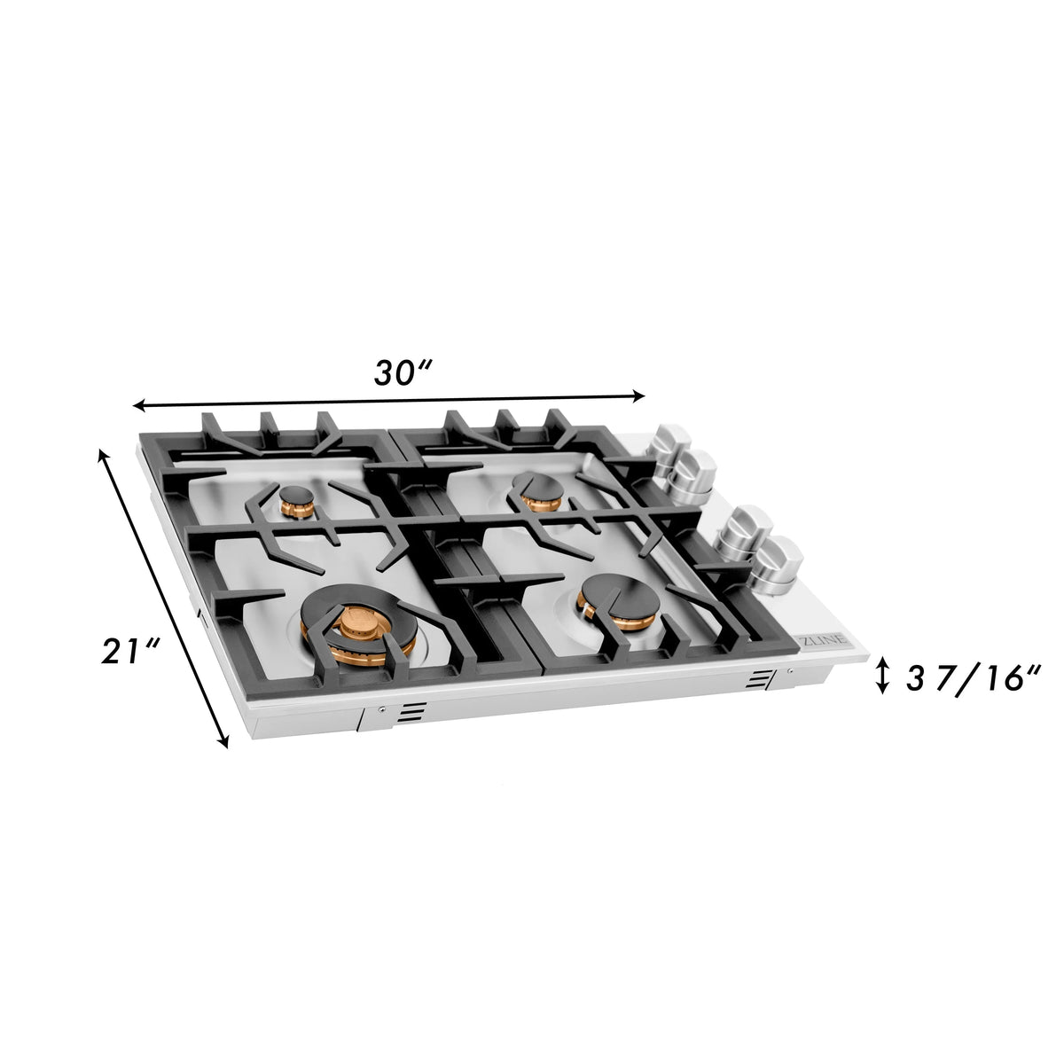30 in. 4 Gas Brass Burners Dropin Cooktop R349112