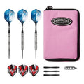 24 Grams Tungsten Steel Tip Darts and Pink Nylon Dart Case E419
