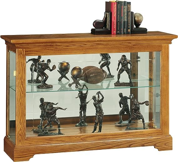 Golden Oak Console Curio Cabinet L121