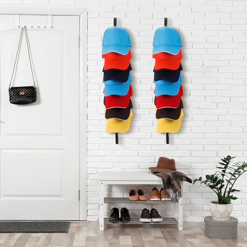 Reddish Brown Wooden Hat Rack with 10 Hooks I62148