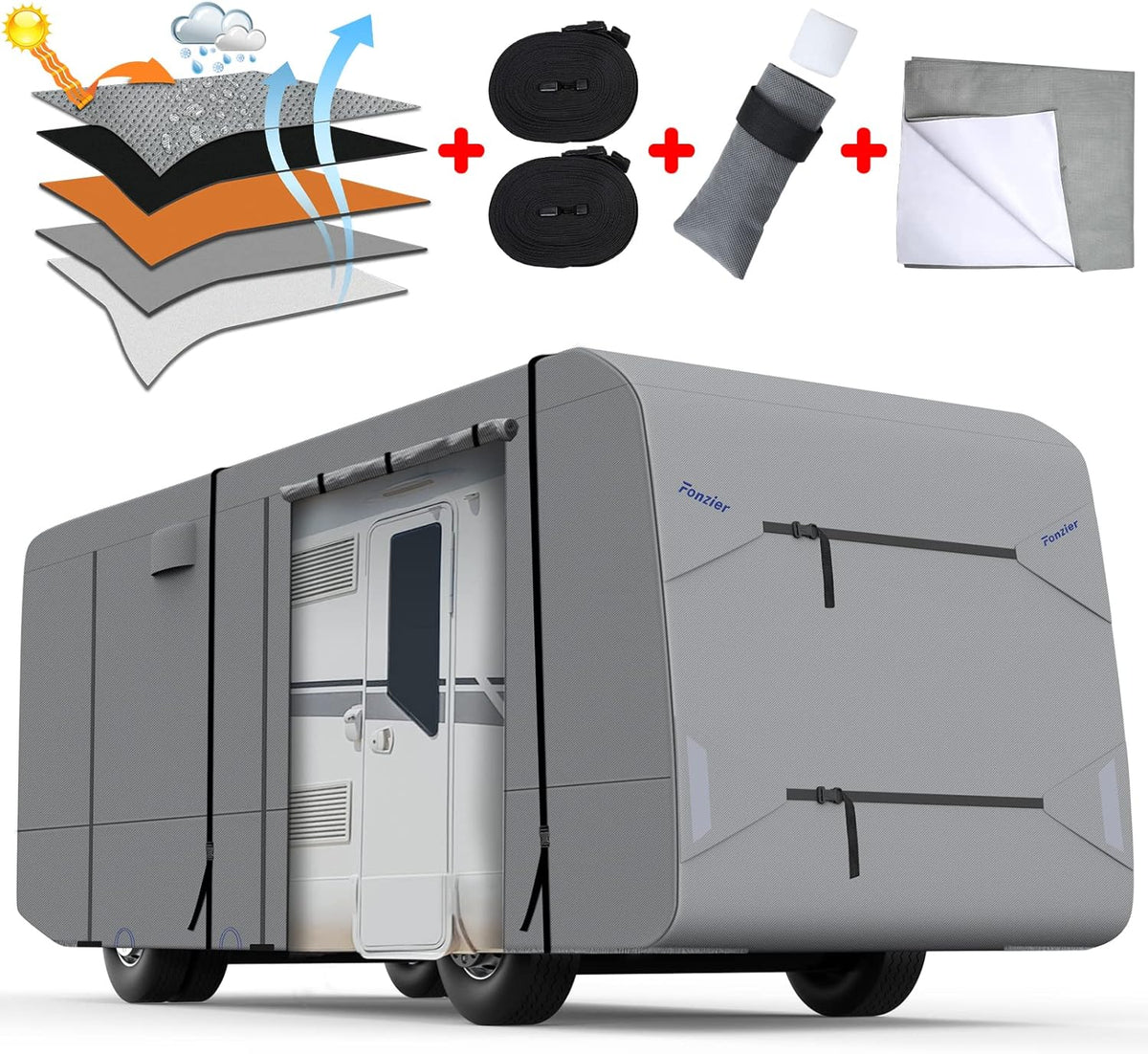 5 Layers Heavy Duty RV Cover for 38'-42' Motorhome B924940