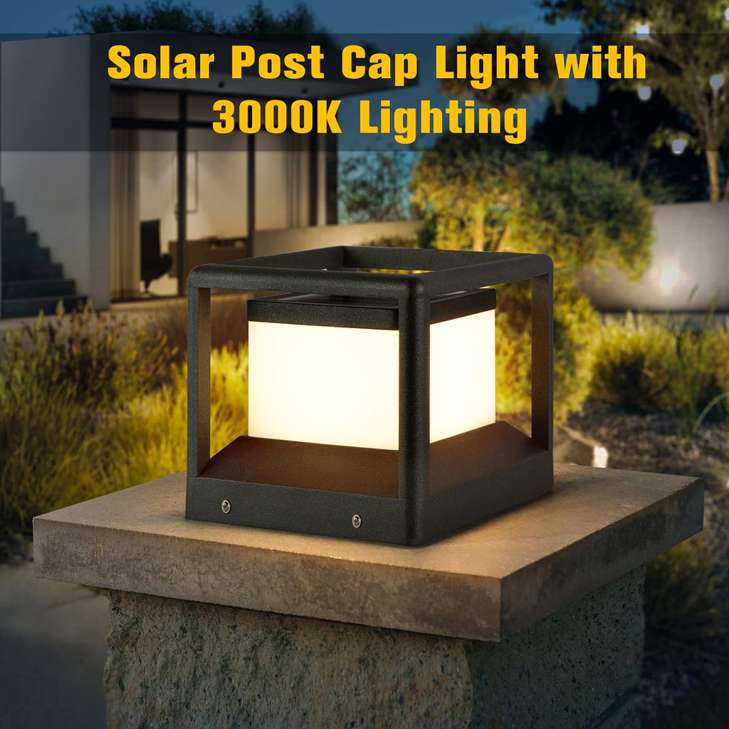 Solar Post Cap Light 3000K IP65 Waterproof F8029