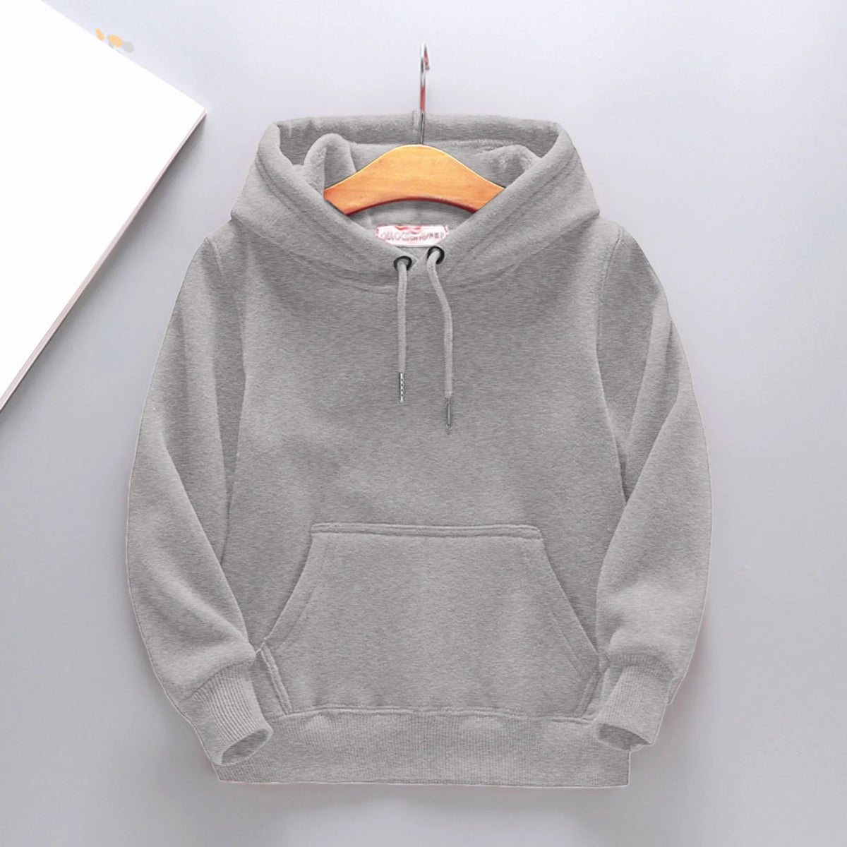 Grey Kids Hooded Pullover Sweatshirt X345378