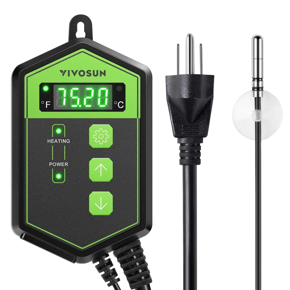 Digital Heat Mat Thermostat Temperature Controller 40-108 oF 1000W P79913