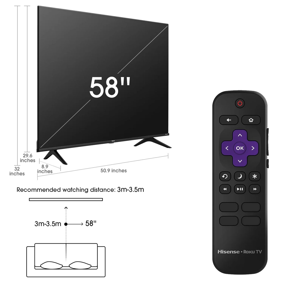 58" 4K UHD LED Smart TV T269