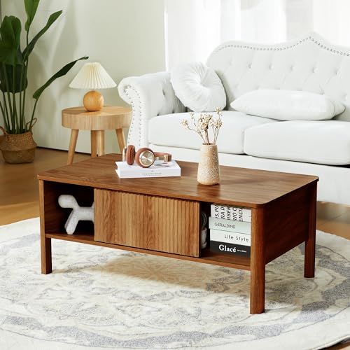 Black TV Stand and Coffee Table Set with Sliding Doors B278797