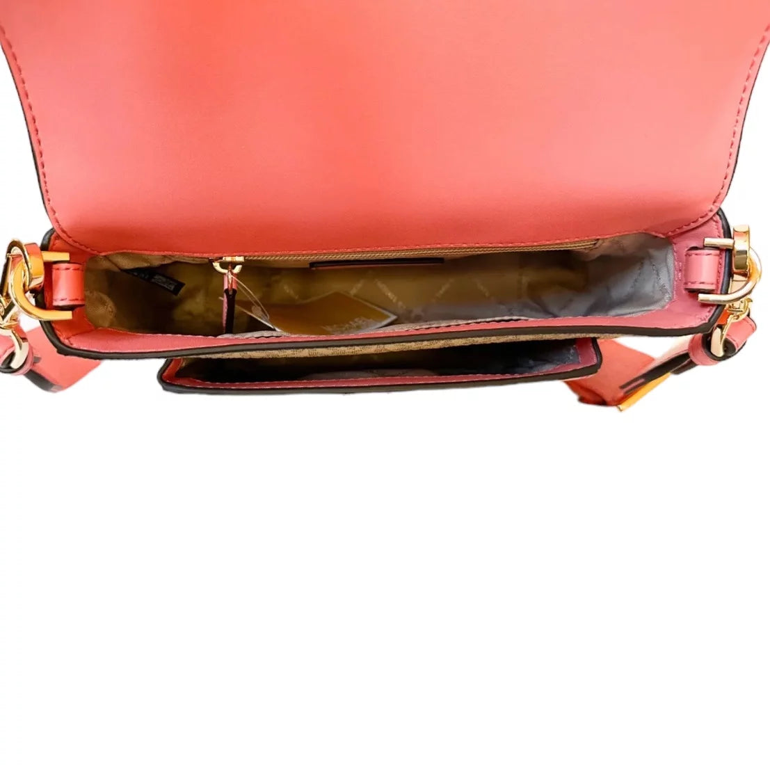 Medium PVC Leather Flap Crossbody Handbag Y54051