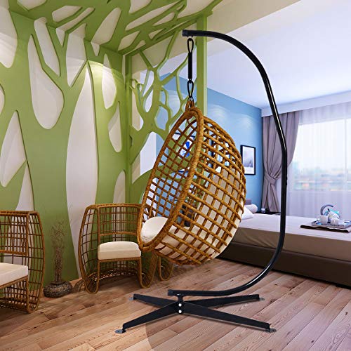 Black Heavy-Duty Steel Hammock Chair Stand Only X3041