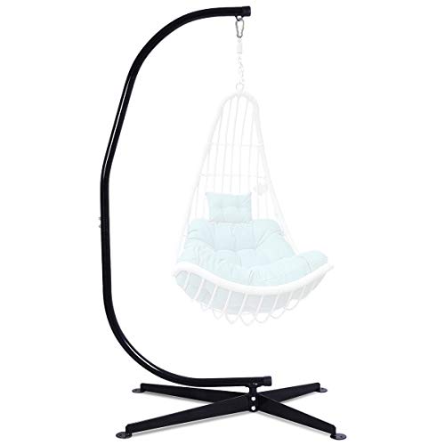 Black Heavy-Duty Steel Hammock Chair Stand Only X3041