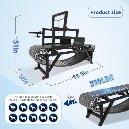 Dog Treadmill with Brake & Resistance Adjustment, Supports Up to 300 lbs K562