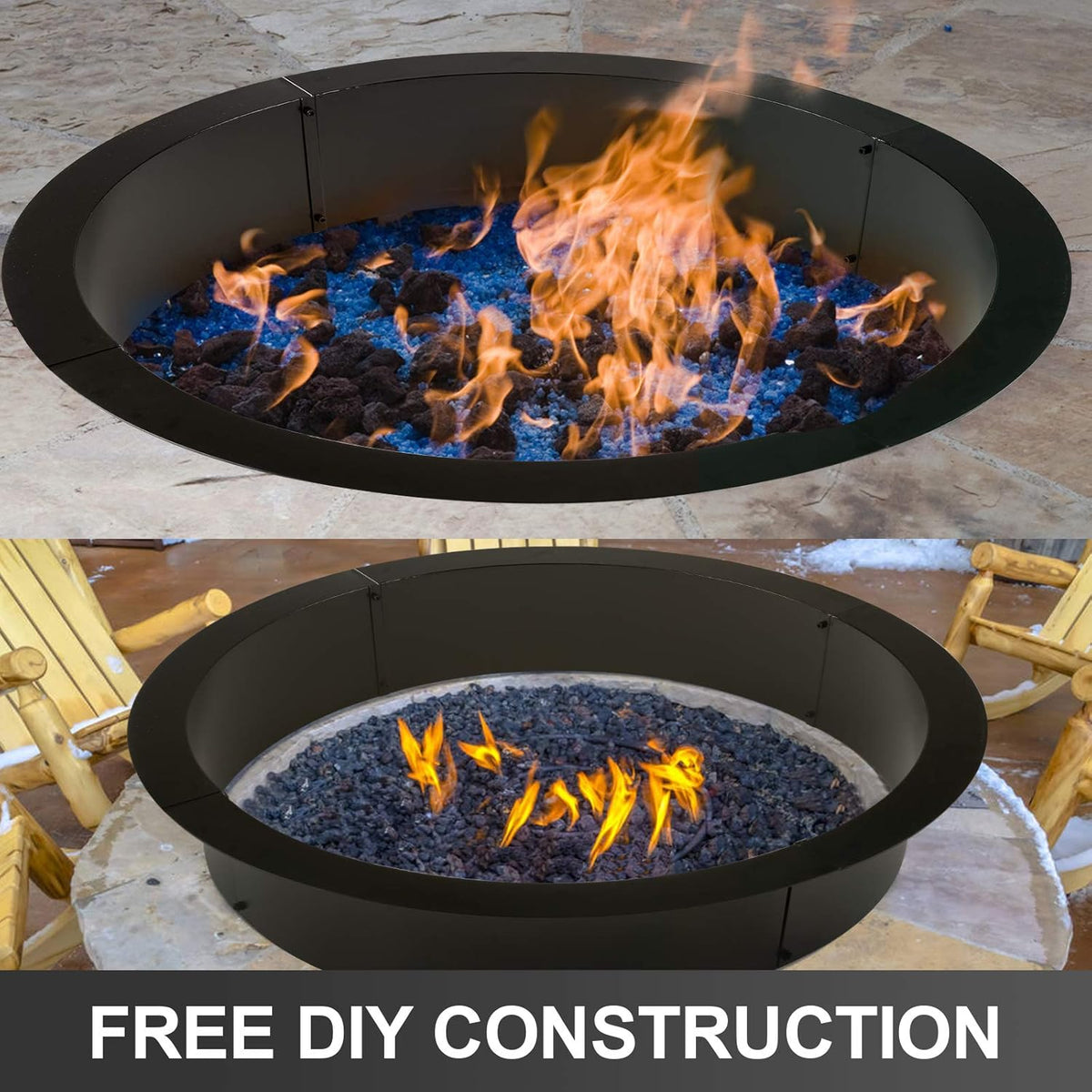 42 Inch Fire Pit Ring Heavy 2mm Steel H4685