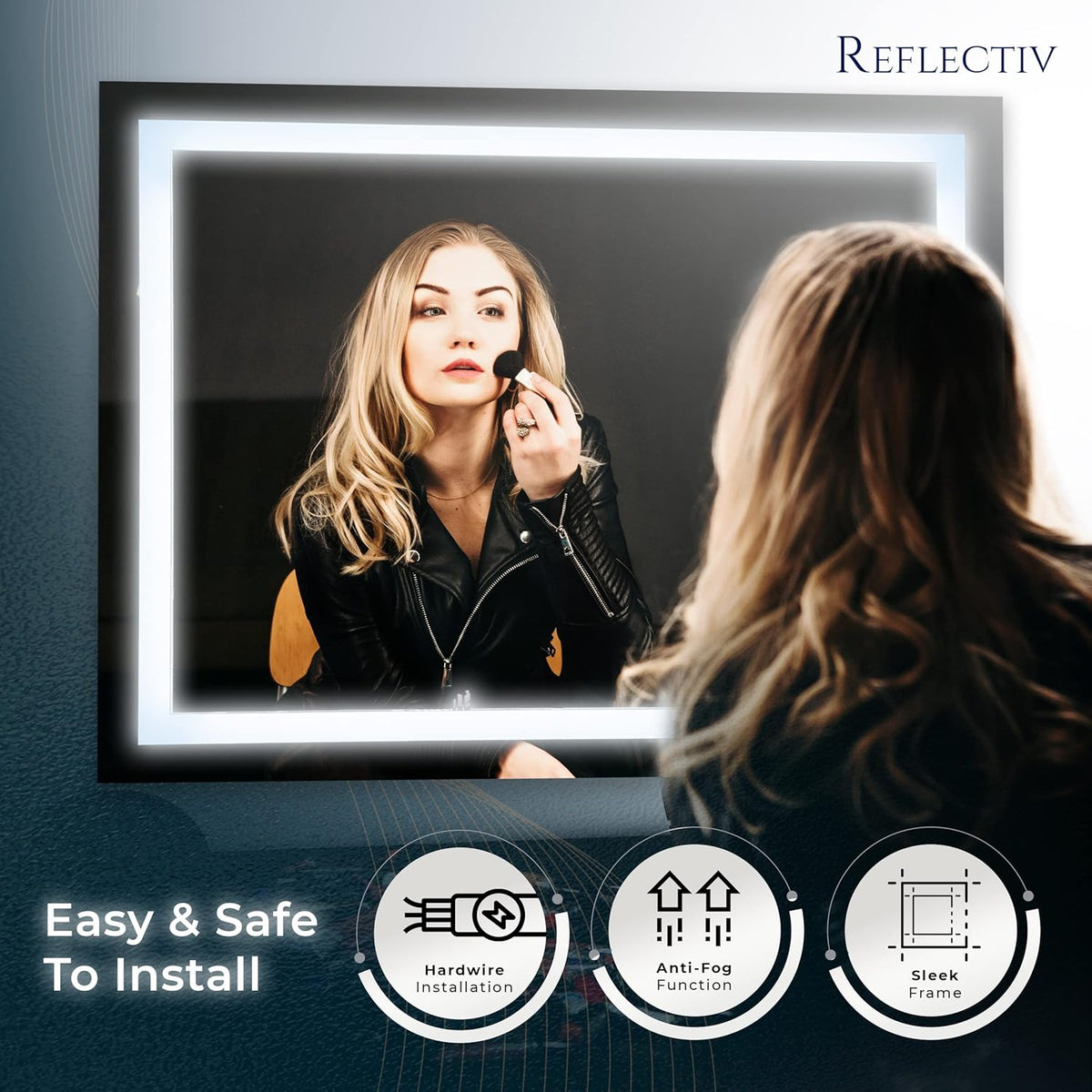 36 x 28 LED Anti-Fog Smart Bathroom Mirror S588